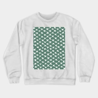 X stitches pattern - green and white Crewneck Sweatshirt